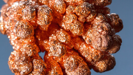 Closeup of real natural copper crystals - stock photo