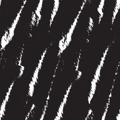 Monochrome Abstract Zebra textured Seamless Pattern