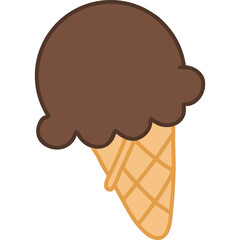 chocolate ice cream hand draw