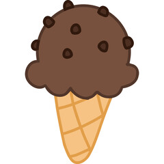 chocolate ice cream hand draw