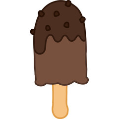 chocolate ice cream hand draw