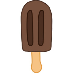 chocolate ice cream hand draw