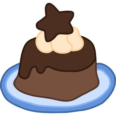 chocolate cake hand draw