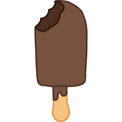 chocolate ice cream hand draw