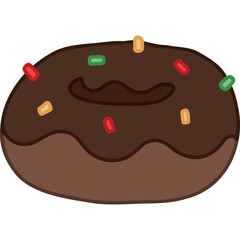 chocolate donuts hand draw