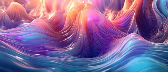 Abstract liquid waves background, fluid art background with rich colors, modern painting backdrop for print and marketing, business purposes - Generative Ai