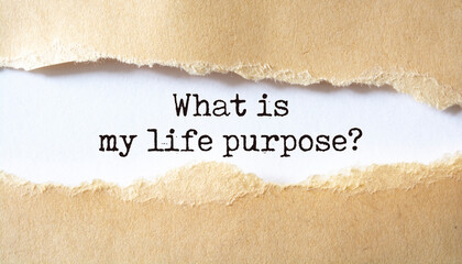 Inspirational motivational quote. What is my life purpose question - obrazy, fototapety, plakaty