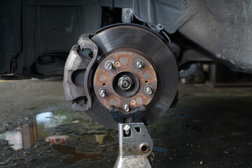 Brake disc, suspension, car repair and maintenance