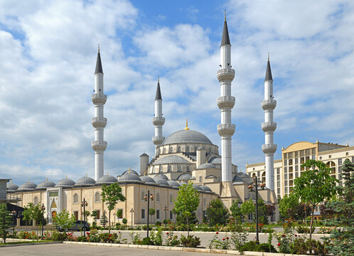 Beautiful Central Mosque of Imam Sarakhsi, mosque in Bishkek, Kyrgyzstan