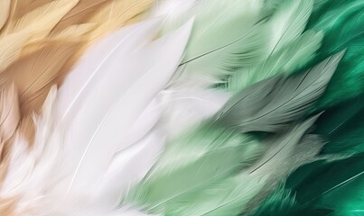 Beautiful abstract feathers with a watercolor effect. Creating using generative AI tools