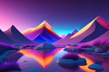 Abstract Space Purple Fantastic Generative AI