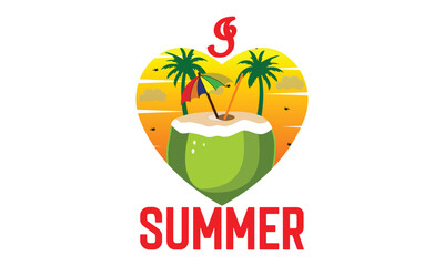 
Enjoy Summer Vacations T-shirt Design Vector Illustration and apparel vector design, print, typography, poster, emblem with palm trees. With Surfing Man, Vector Print Design Artwork, Summer T-shirt