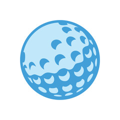 Golf ball. Vector drawing on a white background.	