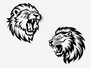 Captivating hand drawn lion logo design illustration, representing courage, majesty, and the spirit of the wild Generative AI