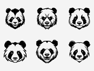 Charming hand drawn panda logo design illustration, showcasing the playful and adorable nature of this beloved bear Generative AI