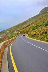 winding road in a mountain Gordon's Bay, Cape Town South Africa