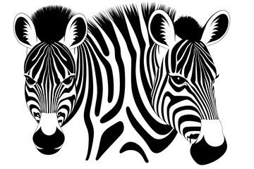 Fototapeta premium Image of a cartoon zebra. (AI-generated fictional illustration)