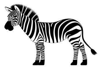 Image of a cartoon zebra. (AI-generated fictional illustration)