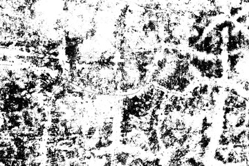 Grunge monochrome pattern with splattered paint, ink and dirt textures in black and white background.