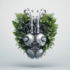 bio heart engine, concept art, Generative AI