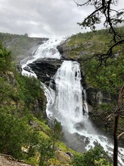 Fototapeta premium waterfall in the mountains