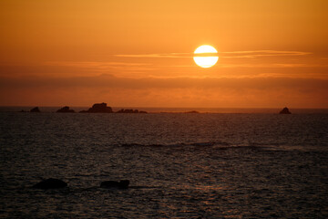 coucher de soleil en Bretagne