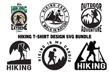 Hiking t-shirt design, Hiking SVG bundle, Hiking shirt designs in high demand, Adventure t-shirt designs, Mountain hiking SVG bundle