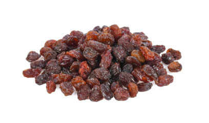 Black raisin isolated on transparent png