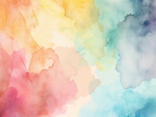 Abstract watercolor background, pastel pink and blue colors, ai generated art