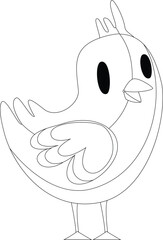 Cartoon farm animal chicken bird rooster vector graphic