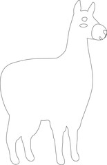 Cartoon llama farm animal vector graphic