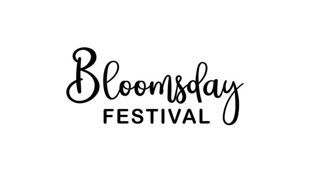 bloomsday festival animation. 4k animated greeting card. gift card. green screen and alpha channel.