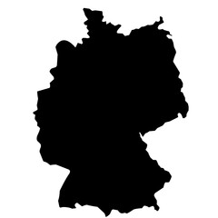 silhouette of germany map