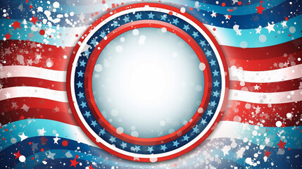 Abstract American patriotic background with banner. 