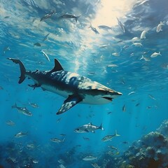 shark in the sea