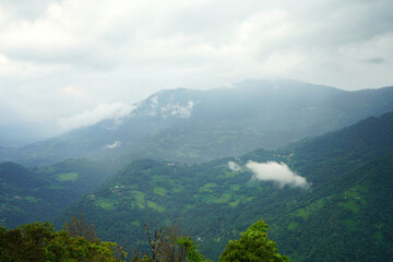 Nice view of Green Mountain range of Sikkim from Lungchok