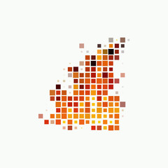 Obraz premium fire flame mosaic vector illustration for needlework
