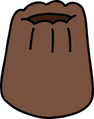 chocolate cake hand draw