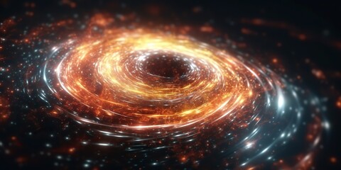 AI Generated. AI Generative. Space galaxy adventure explore abstract deep wormhole teleport gravity. Graphic Art