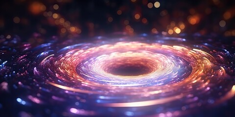 Obraz premium AI Generated. AI Generative. Space galaxy adventure explore abstract deep wormhole teleport gravity. Graphic Art