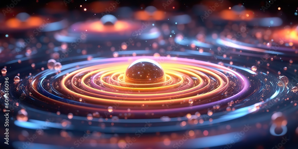 Wall mural ai generated. ai generative. space galaxy adventure explore abstract deep wormhole teleport gravity.