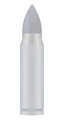 Isolated gun bullet. vector illustration