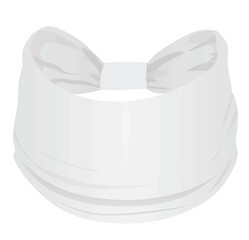 White sport head band. vector illustration