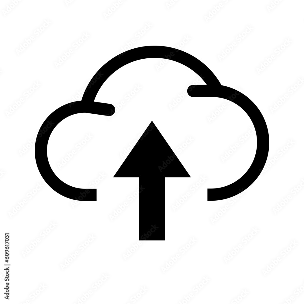 Poster cloud upload sign. cloud storage upload. vector.