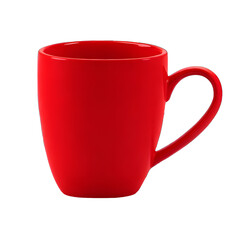 realistic red mug on transparent background created with generative AI