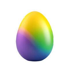 isolated rainbow colored egg created with generative AI