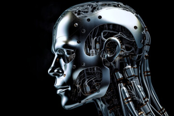 Industry 5.0 Advanced technology and A.I. -powered robots Robot working alongside humans (Generative AI, Generative, KI)