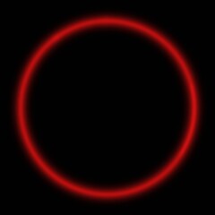 Glowing red circle on black background