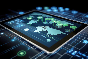 Smart mobile phone to social networks connect to the global network network touch screen device, digital links to data information, online Internet of Things,