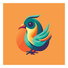 Bird shape mascot logo for health product company